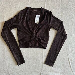 Abercrombie and Fitch Cropped Shimmer Top